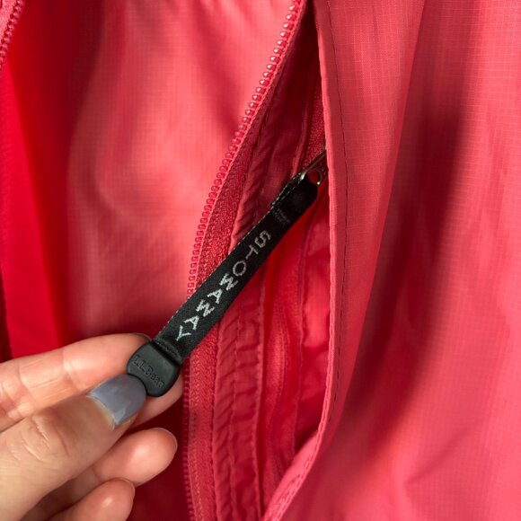 L.L.Bean Stowaway Hooded Berry Pink Windbreaker Womens Size Medium Gorpcore - Picture 5 of 14